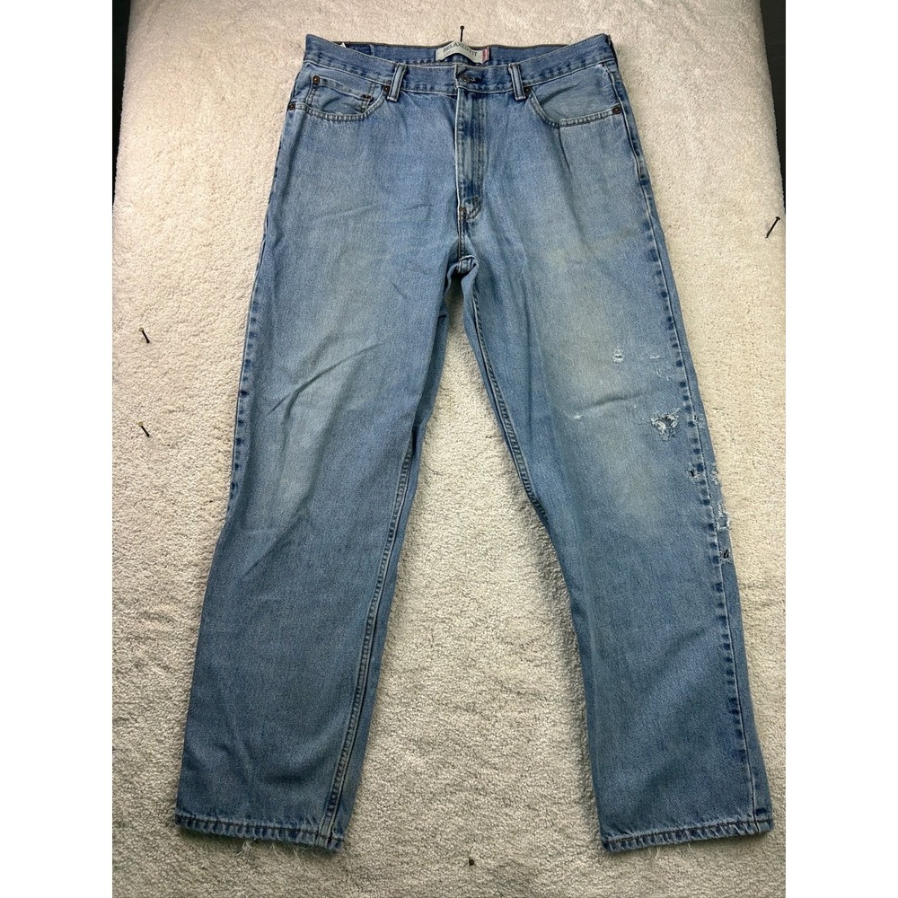 Levi's 550 Men's Relaxed Fit Light Wash Denim Jeans 36x32 Cotton